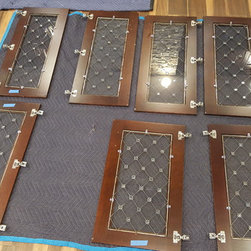 Kitchen Cabinet Glass Inserts Installation - Kitchen Cabinetry