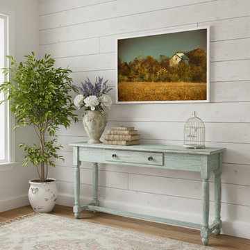Abandoned Barn In The Trees Aged Colorized Shabby Chic Style Wall Art