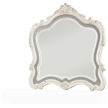 Acme Mirror in Pearl White Finish 23544