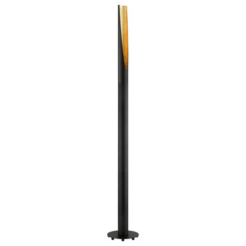 1-Light, 10W Floor Lamp, Matte Black/Gold