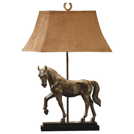 Horse Creek 1 Light Table Lamp, Resin Bronze