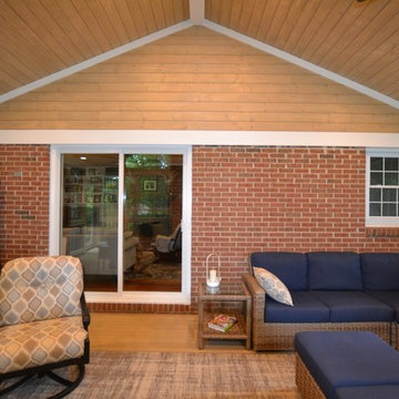 Spruce Tongue and Groove on Ceiling and Exterior Wall