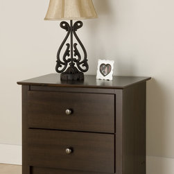 Prepac Fremont 2-Drawer Espresso Nightstand - Nightstands And Bedside Tables
