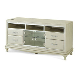 AICO Furniture - After Eight Media Cabinet Pearl Croc - 19081-12 - Fabric