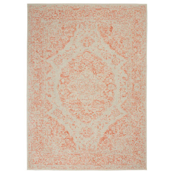 Nourison Tranquil Area Rug, Ivory/Pink, 5'x7'