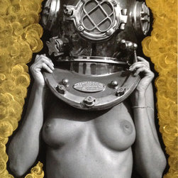 Diver UP! "Golden Swirls".     For similar commissions please email me. - Paintings