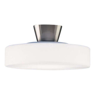 Zaneen Mini Rondo Zaneen Rondo Flush Mount / Wall Sconce in Brushed Nickel - Contemporary ...