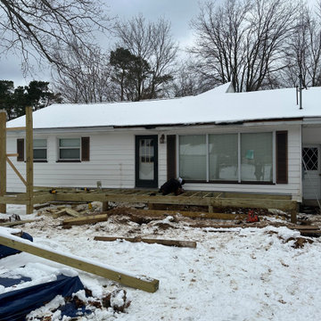 Front Porch w/ Handicap Ramp Build