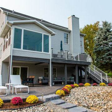 A Revitalized Outdoor Living Space for Over and Under Deck Enjoyment