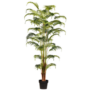 Vickerman 70" Artificial Potted Fern Palm Real Touch Leaves