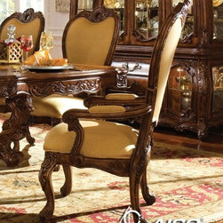 AICO Furniture - Palais Royale Fabric Arm Chair (Set of 2) - 71004-35 - Dining Chairs