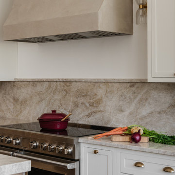 Allie Reed, Designer - Warm Transitional Kitchen in Coastal Oaks