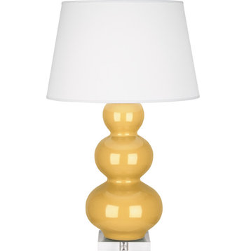Triple Gourd Table Lamp, Sunset Yellow