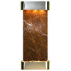 Inspiration Falls Water Fountain, Brown Marble, Stainless Steel, Round