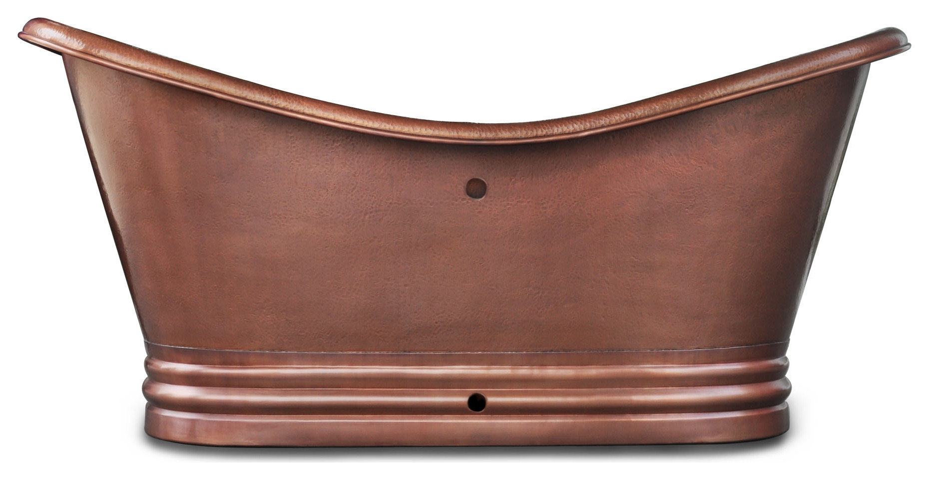 Euclid 6' Copper Freestanding Bathtub with Faucet and Drain Kit