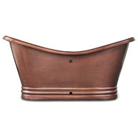 Euclid 6' Copper Freestanding Bathtub with Faucet and Drain Kit