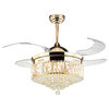 Dundee Ceiling Fan With Light, Gold