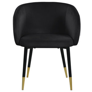 Xavier Velvet Dining Chair Midcentury Dining Chairs By Meridian Furniture 763black C Houzz