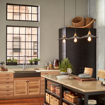 Quartz Luxe Single Bowl Farmhouse Sink with Perfect Drain, Chestnut