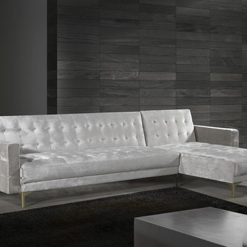 Chic Home Amandal Right Facing Sectional Sofa, Silver