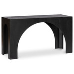 Meridian Furniture - Arch Console Table, Black - Add form and function to your decor with this stylish black Arch console table. A timeless piece for your living room or den, this console table is made from solid oak wood to give it durable appeal and sturdiness that lasts and lasts, even in the busiest of homes. The modern black finish instantly draws the eye and adds a contemporary touch to your room. Sized just right for use with a sofa or sectional, this table is a versatile option for your space.