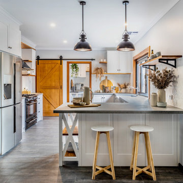 Modern Farmhouse Kitchen with Blackwood Timber Features