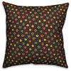 Multicolor Dots and Plaid Throw Pillow, 20"x20"