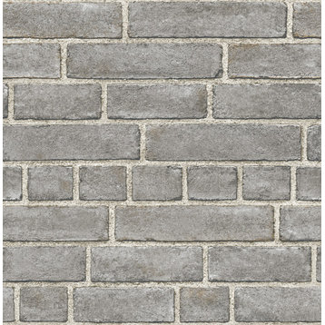 Fa��_ade Gray Brick Wallpaper Bolt