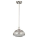 Millennium Lighting - Millennium Lighting 5331-SN Neo-Industrial - 46.5" One Light Mini Pendant - Mini-Pendant are hanging fixtures that subtly beautify the space they illuminate Suitable for damp locationsWill swivel up to 60 degrees Shade Included: YesNeo-Industrial 46.5" One Light Mini Pendant Satin Nickel Clear Crosscut Glass *UL Approved: YES *Energy Star Qualified: n/a  *ADA Certified: n/a  *Number of Lights: Lamp: 1-*Wattage:100w A bulb(s) *Bulb Included:No *Bulb Type:A *Finish Type:Satin Nickel