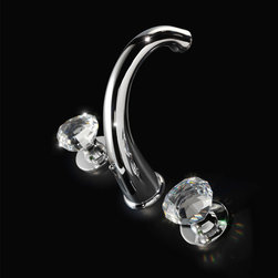 Luxury Bathroom Faucet with Crystal Knobs - Bathroom Sink Faucets