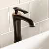 Karran 1-Hole 1-Handle Vessel Faucet With Pop-Up Drain, Oil Rubbed Bronze