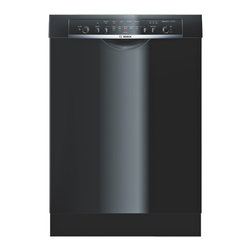 Bosch 24" Ascenta Series Dlx Recessed Handle Dishwasher, Black | SHE3ARL6UC - Dishwashers