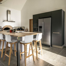 wood and white kitchen