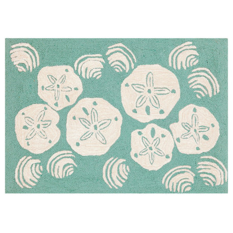 Frontporch Shell Toss Indoor/Outdoor Rug Aqua 2'x3'