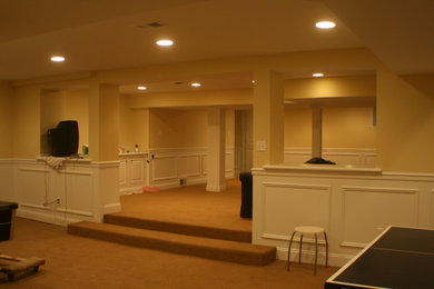 Inspiration for a timeless basement remodel in Other