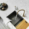 STYLISH Kitchen Sink Faucet Single Handle Pull Down Dual Mode Brushed Gold