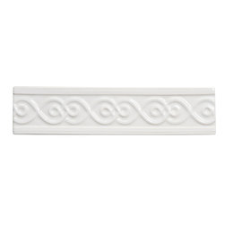 Tuileries Germaine Border in Blanc - Tile