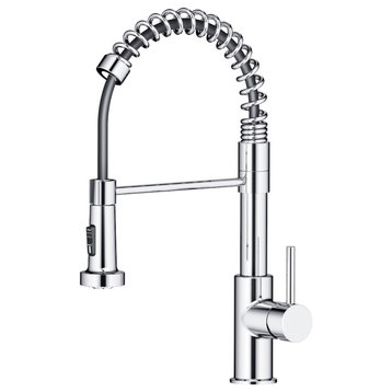 Blossom Lead Free, Solid Brass, Single Handle, Pull Out Kitchen Faucet, Chrome