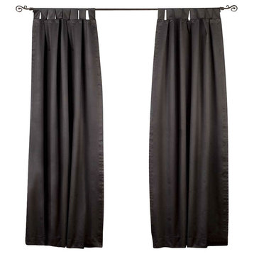Lined-Black Tab Top 90% blackout Curtain / Drape / Panel   - 50W x 96L - Piece