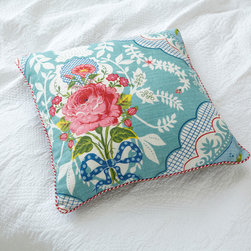 large blueshabby chic linen cushion - Scatter Cushions