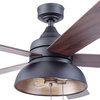 Prominence Home Brightondale Indoor Outdoor Ceiling Fan, 52", Matte Black