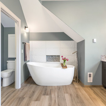 Contemporary Flair Master Suite and Bathroom