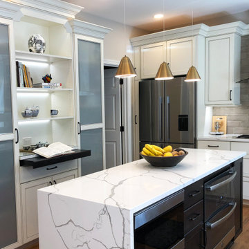 Serenity: Ivory & Walnut Transitional Kitchen in Bethesda, MD