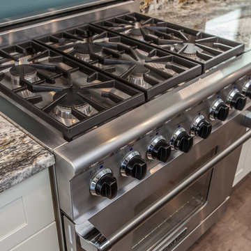 Fairfield - White Kitchen - Grey Island