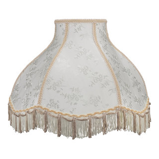 30043 Scallop Bell Shape Spider Lamp Shade, Beige, 17