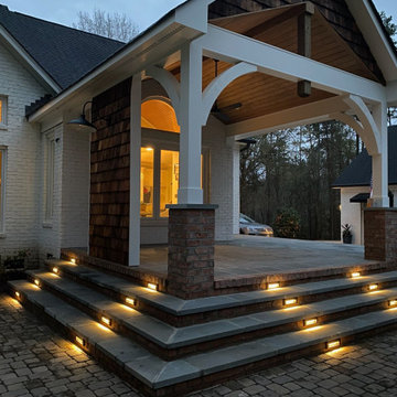 Bluestone and Brick -Elevated Porch with Gable Roof