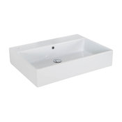 Simple 70A ADA Wall Mounted/Vessel Bathroom Sink in Ceramic White 27.6" x 19.7",
