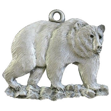 Grizzly Bear Pewter Ornament