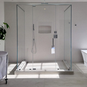 90 Degree Custom Glass Shower Enclosure Fairfax