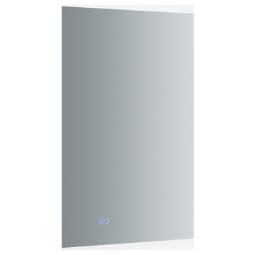 Angelo Bathroom Mirror With Halo Style LED Lighting and Defogger, 24"x36"